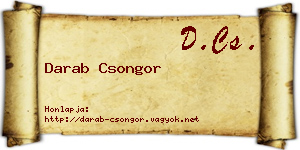 Darab Csongor névjegykártya